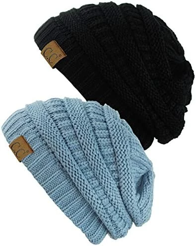 Outlet โ๏ธ C.C Trendy Warm Chunky Soft Stretch Cable Knit Beanie Skully, 2 Pack Sea Green/melange Gray ๐ 15 Outlet โ๏ธ C.C Trendy Warm Chunky Soft Stretch Cable Knit Beanie Skully, 2 Pack Sea Green/melange Gray ๐ - Image 13