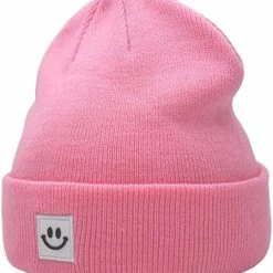 Buy ⭐ 55cube Knit Beanie Hat With Smile Face Unisex Solid Black 🔥 -Men Skullies & Beanies Sales 51o1QWqsqL. AC