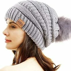 Best Sale 🔔 REDESS 👩 Women Winter Pom Pom Beanie Hat With Warm Fleece Lined 😉 -Men Skullies & Beanies Sales 51oWEqdlJRL. AC