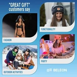 Deals 😍 BELEON Ushanka Russian Fur Hat - Soviet Army Trapper Hat Pink 🛒 -Men Skullies & Beanies Sales 51ot5VvF6yL