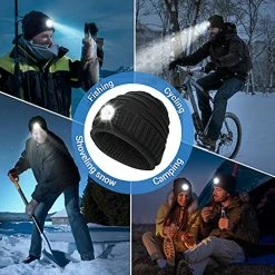 Coupon π Mens Gifts Beanie Hat With Light: Stocking Stuffers π© Women Men Rechargeable Cap LED Flashlight Winter Hats Gift Ideas For Dad Black And White π₯° 15 Coupon π Mens Gifts Beanie Hat With Light: Stocking Stuffers π© Women Men Rechargeable Cap LED Flashlight Winter Hats Gift Ideas For Dad Black And White π₯° -Men Skullies & Beanies Sales 51pDW30JLIL