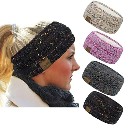 New โญ Loritta 4 Pack ๐ฉ Womens Headbands Winter Ear Muffs Warm Head Wrap Thick Ear Warmers Knit Head Bands For Cold Weather Z Stipple Design(black+beige+pink+gray) ๐ 11 New โญ Loritta 4 Pack ๐ฉ Womens Headbands Winter Ear Muffs Warm Head Wrap Thick Ear Warmers Knit Head Bands For Cold Weather Z Stipple Design(black+beige+pink+gray) ๐ - Image 9