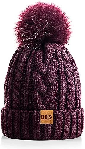 Coupon π₯° REDESS π© Women Winter Pompom Beanie Hat With Warm Fleece Lined, Thick Slouchy Snow Knit Skull Ski Cap β 11 Coupon π₯° REDESS π© Women Winter Pompom Beanie Hat With Warm Fleece Lined, Thick Slouchy Snow Knit Skull Ski Cap β - Image 9