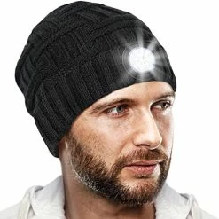Top 10 🌟 Gifts For Men LED Beanie With Light - Stocking Stuffers For Men 🎄 Christmas 🥳 Birthday Gift Idea For Dad Husband, Warm Comfortable LED Hat Headlamp Cap For Winter Night Running Camping Hunting Fishing Dark Grey (no Lining_breathable) ❤️ -Men Skullies & Beanies Sales 51puDgZxKLL. AC