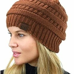 New 🎁 C.C Unisex Chunky Soft Stretch Cable Knit Warm Fuzzy Lined Skully Beanie Violet 😀 -Men Skullies & Beanies Sales 51q4PToVztL. AC