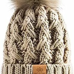 Best Pirce 🌟 PAGE ONE 👩 Womens Winter Ribbed Beanie Crossed Cap Chunky Cable Knit Pompom Soft Warm Hat Mixed Light Grey 💯 -Men Skullies & Beanies Sales 51qDI0h wXL. AC