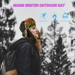 Cheapest 🤩 Fur Winter Trapper Hat,Taslon Faux Fur Aviator Ski Trapper Trooper Pilot Hat,Snow Eskimo Hat With Ear Flaps For Men & 👩 Women Orange 😀 -Men Skullies & Beanies Sales 51qLC0MCCqL