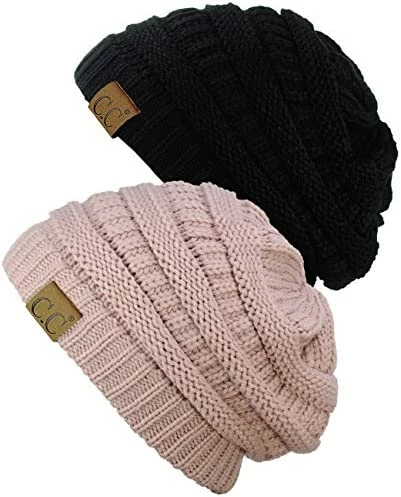 Outlet โ๏ธ C.C Trendy Warm Chunky Soft Stretch Cable Knit Beanie Skully, 2 Pack Sea Green/melange Gray ๐ 10 Outlet โ๏ธ C.C Trendy Warm Chunky Soft Stretch Cable Knit Beanie Skully, 2 Pack Sea Green/melange Gray ๐ - Image 8