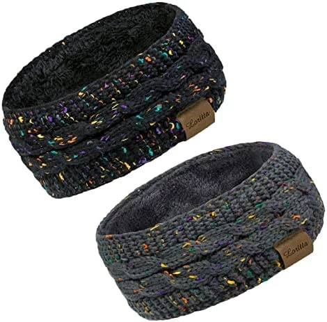 Budget ๐ Loritta 2 Pack Headbands For ๐ฉ Women Winter Warm Cable Knit Ear Warmer Thick Head Wrap Fuzzy Fleece Lined Gifts X Cross Confetti- 2 Pack(beige+black) ๐ 8 Budget ๐ Loritta 2 Pack Headbands For ๐ฉ Women Winter Warm Cable Knit Ear Warmer Thick Head Wrap Fuzzy Fleece Lined Gifts X Cross Confetti- 2 Pack(beige+black) ๐ - Image 6