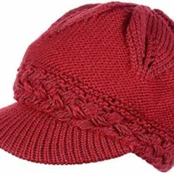 Cheap 👏 BYOS 👩 Womens Winter Chic Cable Warm Fleece Lined Crochet Knit Hat W/Visor Newsboy Cabbie Cap Dk.gray Bow 🛒 -Men Skullies & Beanies Sales 51raO3A5C6L. AC