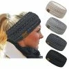 New ⭐ Loritta 4 Pack 👩 Womens Headbands Winter Ear Muffs Warm Head Wrap Thick Ear Warmers Knit Head Bands For Cold Weather Z Stipple Design(black+beige+pink+gray) 🌟 -Men Skullies & Beanies Sales 51reamLzsSL