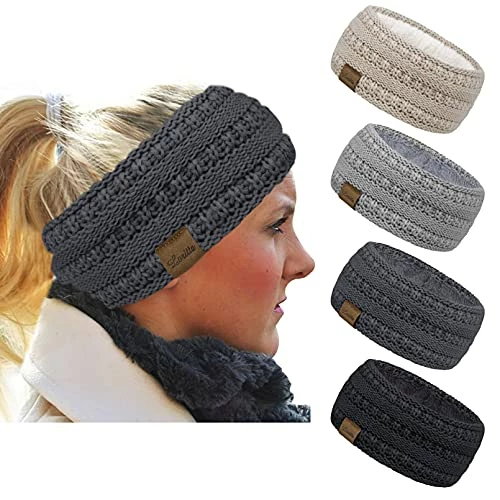 New โญ Loritta 4 Pack ๐ฉ Womens Headbands Winter Ear Muffs Warm Head Wrap Thick Ear Warmers Knit Head Bands For Cold Weather Z Stipple Design(black+beige+pink+gray) ๐ 3 New โญ Loritta 4 Pack ๐ฉ Womens Headbands Winter Ear Muffs Warm Head Wrap Thick Ear Warmers Knit Head Bands For Cold Weather Z Stipple Design(black+beige+pink+gray) ๐