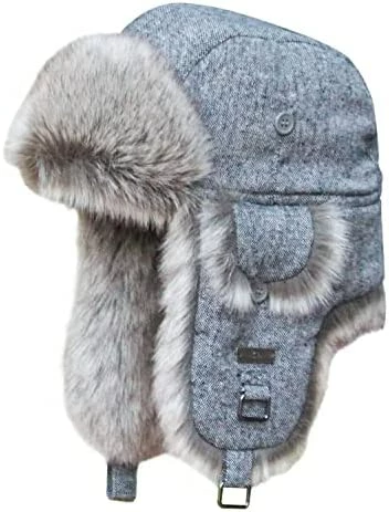 Buy 🔔 Kurhatic Winter Trapper Hat,Warm Faux Fur Aviator Hat,Russian Trooper Hunting Ski Hat With Ear Flaps for Men & 👩 Women Blue Grey 🔔 8 Buy 🔔 Kurhatic Winter Trapper Hat,Warm Faux Fur Aviator Hat,Russian Trooper Hunting Ski Hat With Ear Flaps for Men & 👩 Women Blue Grey 🔔 - Image 6