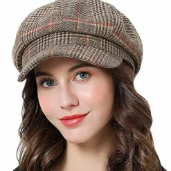 Budget ๐ Womens Newsboy Cap Wool Visor Cabbie Fiddler Winter Spring Octagonal Paperboy Hat ๐ง Girls Gift Coffee Plaid ๐ 12 Budget ๐ Womens Newsboy Cap Wool Visor Cabbie Fiddler Winter Spring Octagonal Paperboy Hat ๐ง Girls Gift Coffee Plaid ๐ -Men Skullies & Beanies Sales 51s50gSYZGL. AC