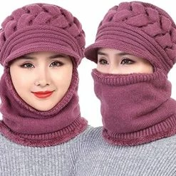 New ๐ฅฐ Fleece Lined ๐ฉ Womens Beanie Hat, Winter Hat Scarf Mask Set,Women's Winter Hat, Middle-Aged And Old Warm Earmuff Hat Dark Purple โ 30 New ๐ฅฐ Fleece Lined ๐ฉ Womens Beanie Hat, Winter Hat Scarf Mask Set,Women's Winter Hat, Middle-Aged And Old Warm Earmuff Hat Dark Purple โ -Men Skullies & Beanies Sales 51sHqW 5B1L. AC
