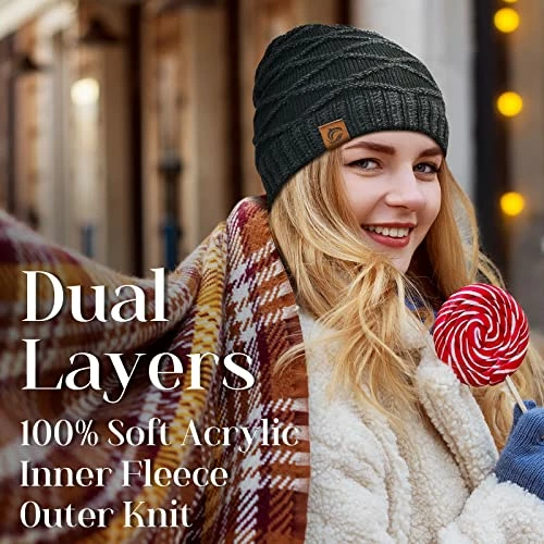 Brand new π€© URECOVER Beanie Hat π Christmas Stocking Stuffers For Men, Winter Hats For π© Women Slouchy Knit Cap For Teens Adults Gifts Carbon Black π 5 Brand new π€© URECOVER Beanie Hat π Christmas Stocking Stuffers For Men, Winter Hats For π© Women Slouchy Knit Cap For Teens Adults Gifts Carbon Black π - Image 3