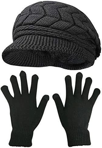 Best deal 🤩 HINDAWI Winter Hats Gloves For 👩 Women Knit Warm Snow Ski Outdoor Caps Touch Screen Mittens Hat And Gloves (grey) 😍 4 Best deal 🤩 HINDAWI Winter Hats Gloves For 👩 Women Knit Warm Snow Ski Outdoor Caps Touch Screen Mittens Hat And Gloves (grey) 😍 - Image 2