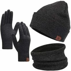 Best reviews of ✨ Winter Beanie Hat Scarf Touchscreen Gloves Set For Men And 👩 Women, Beanie Gloves Neck Warmer Set With Warm Knit Fleece Lined Black 🔥 -Men Skullies & Beanies Sales 51tXYHjnaCL. AC