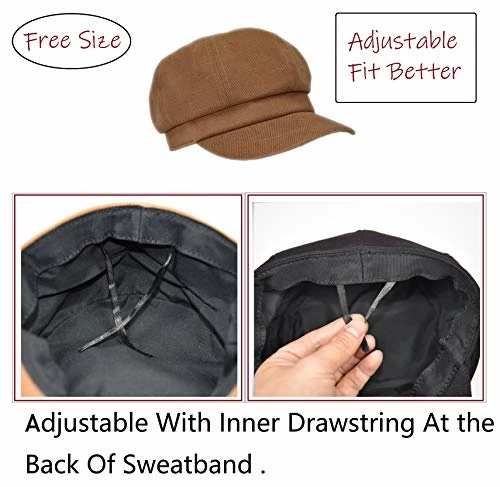 Outlet π€© TOPHOPE 8 Panels Newsboy Caps For π© Women Cotton Wool Blended Cabbie Hat Gatsby Ivy Beret With Visor Grass π 7 Outlet π€© TOPHOPE 8 Panels Newsboy Caps For π© Women Cotton Wool Blended Cabbie Hat Gatsby Ivy Beret With Visor Grass π - Image 5