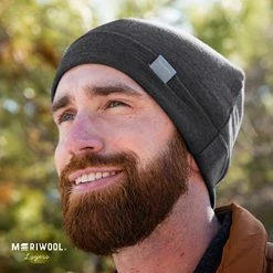 New 🎉 MERIWOOL Unisex Merino Wool Cuff Beanie Winter Hat For Men And 👩 Women Sand 👍 -Men Skullies & Beanies Sales 51toTiy5ZWL