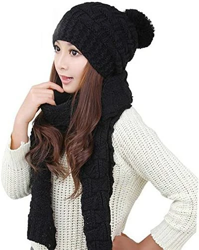 Cheapest βοΈ HANERDUN π© Women π§ Girls Fashion Winter Warm Knitted Hat Beanie Hat Scarf Set Dark Gray π 9 Cheapest βοΈ HANERDUN π© Women π§ Girls Fashion Winter Warm Knitted Hat Beanie Hat Scarf Set Dark Gray π - Image 8