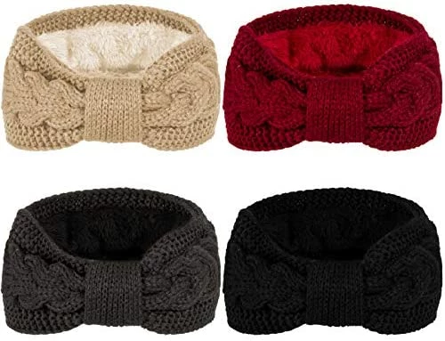 Brand new ๐ Whaline 4 Pack Winter Knit Headbands Twist Cable Head Wraps Fuzzy Lined Headband Knotted Crochet Turban Thick Ear Warmer Light Color ๐ 9 Brand new ๐ Whaline 4 Pack Winter Knit Headbands Twist Cable Head Wraps Fuzzy Lined Headband Knotted Crochet Turban Thick Ear Warmer Light Color ๐ - Image 7