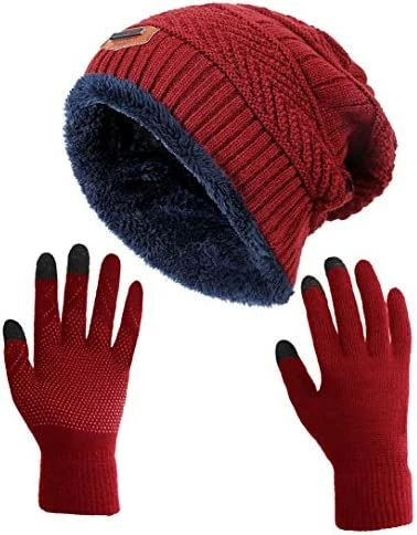 Outlet 🔔 HINDAWI Winter Slouchy Beanie Gloves For 👩 Women Knit Hats Skull Caps Touch Screen Mittens Hat+gloves (brown) 🔥 8 Outlet 🔔 HINDAWI Winter Slouchy Beanie Gloves For 👩 Women Knit Hats Skull Caps Touch Screen Mittens Hat+gloves (brown) 🔥 - Image 6