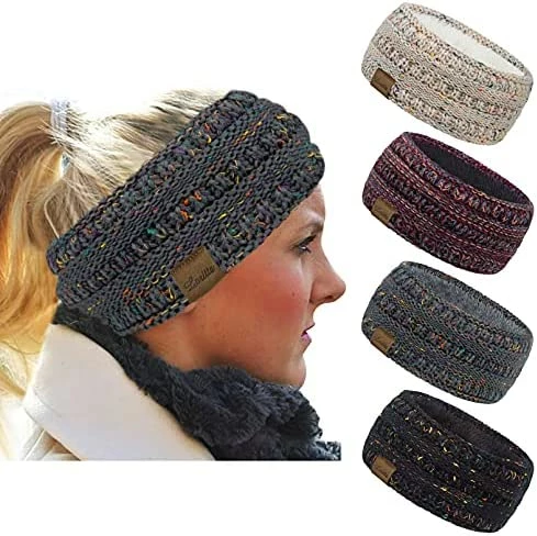 New โญ Loritta 4 Pack ๐ฉ Womens Headbands Winter Ear Muffs Warm Head Wrap Thick Ear Warmers Knit Head Bands For Cold Weather Z Stipple Design(black+beige+pink+gray) ๐ 13 New โญ Loritta 4 Pack ๐ฉ Womens Headbands Winter Ear Muffs Warm Head Wrap Thick Ear Warmers Knit Head Bands For Cold Weather Z Stipple Design(black+beige+pink+gray) ๐ - Image 11