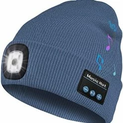 Discount ✔️ Bosttor Bluetooth Beanie Hat With Light, Headlamp Cap With Headphones And Built-in Speaker Mic, Gifts For Men 👩 Women Teen Black ❤️ -Men Skullies & Beanies Sales 51vfUkPhJDL. AC