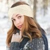 Budget ⌛ DRESHOW Winter Knit Crochet Turban Headband For 👩 Women Warm Bulky Crocheted Headwrap Ear Warmer 4 Pack Cross Crochet B 😉 -Men Skullies & Beanies Sales 51wEOFRqPzL