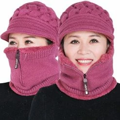 New ๐ฅฐ Fleece Lined ๐ฉ Womens Beanie Hat, Winter Hat Scarf Mask Set,Women's Winter Hat, Middle-Aged And Old Warm Earmuff Hat Dark Purple โ 22 New ๐ฅฐ Fleece Lined ๐ฉ Womens Beanie Hat, Winter Hat Scarf Mask Set,Women's Winter Hat, Middle-Aged And Old Warm Earmuff Hat Dark Purple โ -Men Skullies & Beanies Sales 51xeNYTpNSL. AC