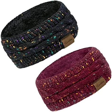 Budget ๐ Loritta 2 Pack Headbands For ๐ฉ Women Winter Warm Cable Knit Ear Warmer Thick Head Wrap Fuzzy Fleece Lined Gifts X Cross Confetti- 2 Pack(beige+black) ๐ 9 Budget ๐ Loritta 2 Pack Headbands For ๐ฉ Women Winter Warm Cable Knit Ear Warmer Thick Head Wrap Fuzzy Fleece Lined Gifts X Cross Confetti- 2 Pack(beige+black) ๐ - Image 7