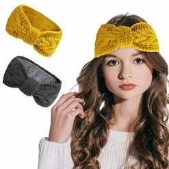 Best reviews of 💯 Styla Hair Ear Muffs Winter 👩 Women Knit Headbands Warm Soft Thick Fleece Lined Ear Warmers For 👩 Women Headband 2 Pack Value Winter Headbands For 👩 Women For Cold Weather -Confetti Black & Beige 👍 -Men Skullies & Beanies Sales 51xlilFhsyL