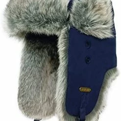 Top 10 🎁 HEYANN Fur Fuzzy Winter Trapper Hat Hunting Cap For Men 👩 Women With Ear Flaps Russian Ushanka Eskimo Waterproof Darkblue 🔥 -Men Skullies & Beanies Sales 51xxsMUlFEL. AC