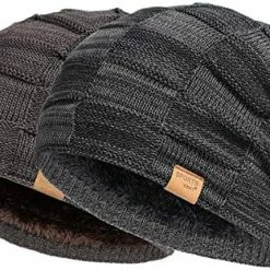 Deals 😍 2 Packs Slouchy Beanie For Men Winter Hats For Guys Cool Beanies Mens Lined Knit Warm Thick Skully Stocking Binie Hat… Blue / Army Green ⌛ -Men Skullies & Beanies Sales 51y7fhzJU3L. AC