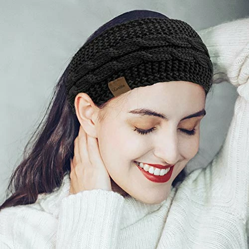 Brand new ๐ Loritta 4 Pack ๐ฉ Womens Winter Headbands Fuzzy Fleece Lined Ear Warmer Cable Knit Thick Warm Crochet Headband Gifts A Solid Color(black+dark Gray+wine Red+beige) โ๏ธ 6 Brand new ๐ Loritta 4 Pack ๐ฉ Womens Winter Headbands Fuzzy Fleece Lined Ear Warmer Cable Knit Thick Warm Crochet Headband Gifts A Solid Color(black+dark Gray+wine Red+beige) โ๏ธ - Image 4