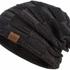 Hot Sale ✨ REDESS Beanie Hat For Men And 👩 Women Winter Warm Hats Knit Slouchy Thick Skull Cap B1 Red Coffee 💯