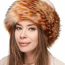 New 🧨 Futrzane Faux Fur Trimmed Winter Hat For 👩 Women - Classy Russian Hat With Fleece Brown - Hazel Wolf 🛒 -Men Skullies & Beanies Sales 51zTXWwIliL. AC