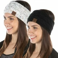 Cheap 🎉 Funky Junque Exclusives 👩 Womens Head Wrap Lined Headband Stretch Knit Ear Warmer Grey, Black, Beige, French Beige - 4 Tone Mix 🎁 -Men Skullies & Beanies Sales 51zcxO8RcL. AC