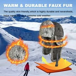 Buy ❤️ 100% Real Rabbit Fur Winter Trapper Hat For Men 👩 Women Russian Fur Ushanka Aviator Bomber Hat Mens Trapper Hat With Ear Flaps Camo Brown 🤩 -Men Skullies & Beanies Sales 51zdQB0HToL