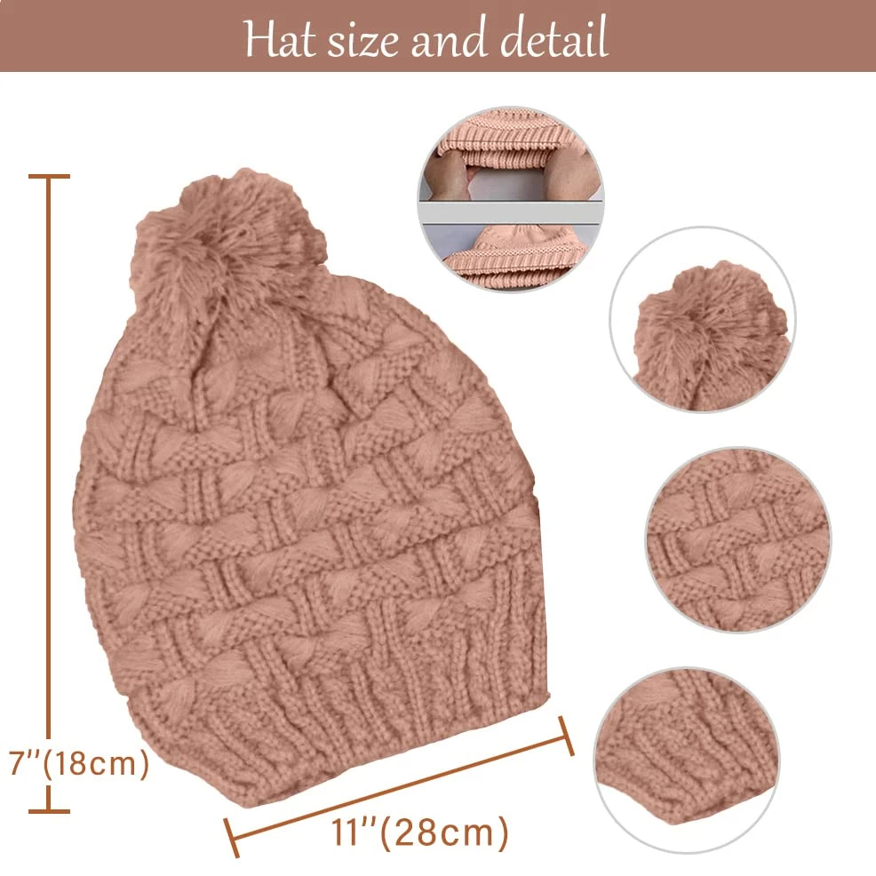 Cheapest βοΈ HANERDUN π© Women π§ Girls Fashion Winter Warm Knitted Hat Beanie Hat Scarf Set Dark Gray π 4 Cheapest βοΈ HANERDUN π© Women π§ Girls Fashion Winter Warm Knitted Hat Beanie Hat Scarf Set Dark Gray π - Image 3