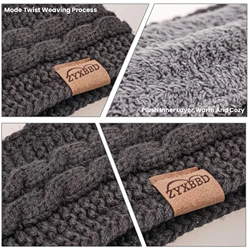Best Sale π ZYXBBD Winter Headbands For π© Women-Ear Warmers For π© Women Knit Headbands Thicken Elastic Ear Muffs Winter π© Women For Outdoor Sports,Skiing, Running, Jogging Black+gray 1 π 5 Best Sale π ZYXBBD Winter Headbands For π© Women-Ear Warmers For π© Women Knit Headbands Thicken Elastic Ear Muffs Winter π© Women For Outdoor Sports,Skiing, Running, Jogging Black+gray 1 π - Image 3