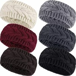 Promo π Pangda 6 Pieces Winter Headbands π© Women's Cable Knitted Headbands, Winter Chunky Ear Warmers Suitable For Daily Wear And Sport (Assorted Color Twist Style) β