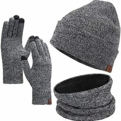 Best reviews of ✨ Winter Beanie Hat Scarf Touchscreen Gloves Set For Men And 👩 Women, Beanie Gloves Neck Warmer Set With Warm Knit Fleece Lined Black 🔥 -Men Skullies & Beanies Sales 61FKwzZLmXL. AC