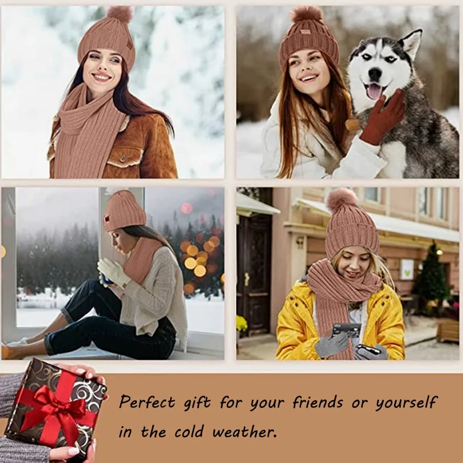 Cheapest βοΈ HANERDUN π© Women π§ Girls Fashion Winter Warm Knitted Hat Beanie Hat Scarf Set Dark Gray π 7 Cheapest βοΈ HANERDUN π© Women π§ Girls Fashion Winter Warm Knitted Hat Beanie Hat Scarf Set Dark Gray π - Image 6