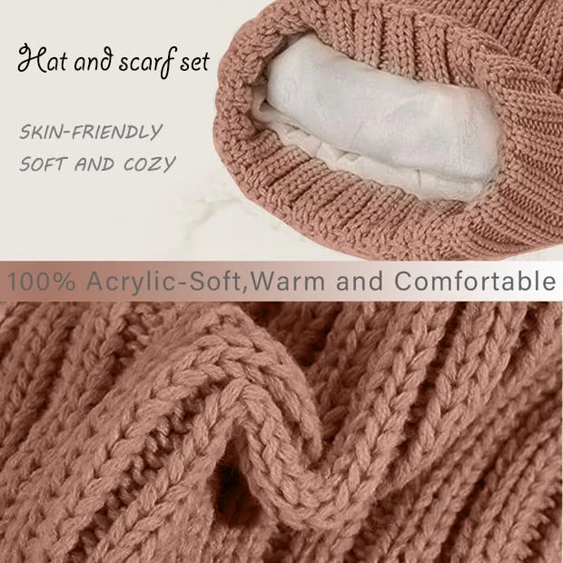 Cheapest βοΈ HANERDUN π© Women π§ Girls Fashion Winter Warm Knitted Hat Beanie Hat Scarf Set Dark Gray π 6 Cheapest βοΈ HANERDUN π© Women π§ Girls Fashion Winter Warm Knitted Hat Beanie Hat Scarf Set Dark Gray π - Image 5